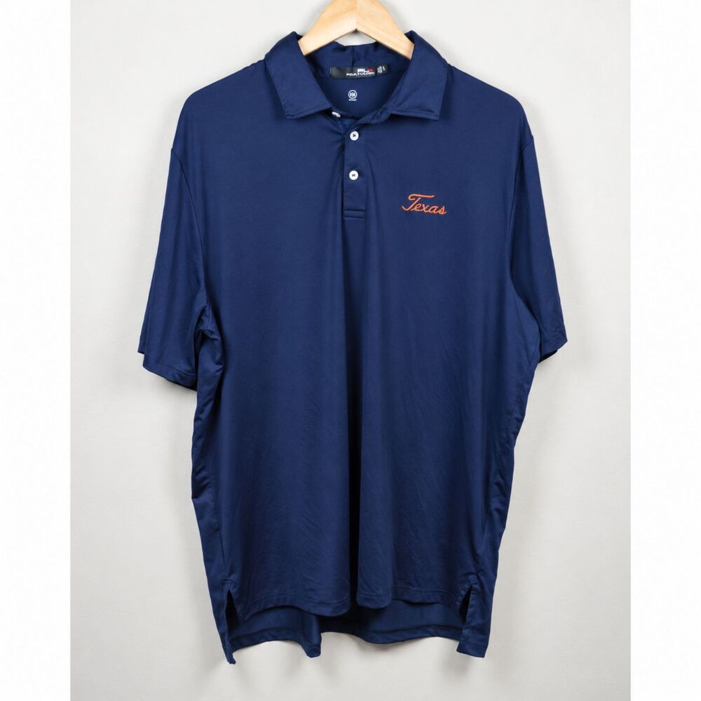 RLX Ralph Lauren Texas Golf Polo Mens XL Navy Blue Wicking Stretch Performance - Picture 2 of 11